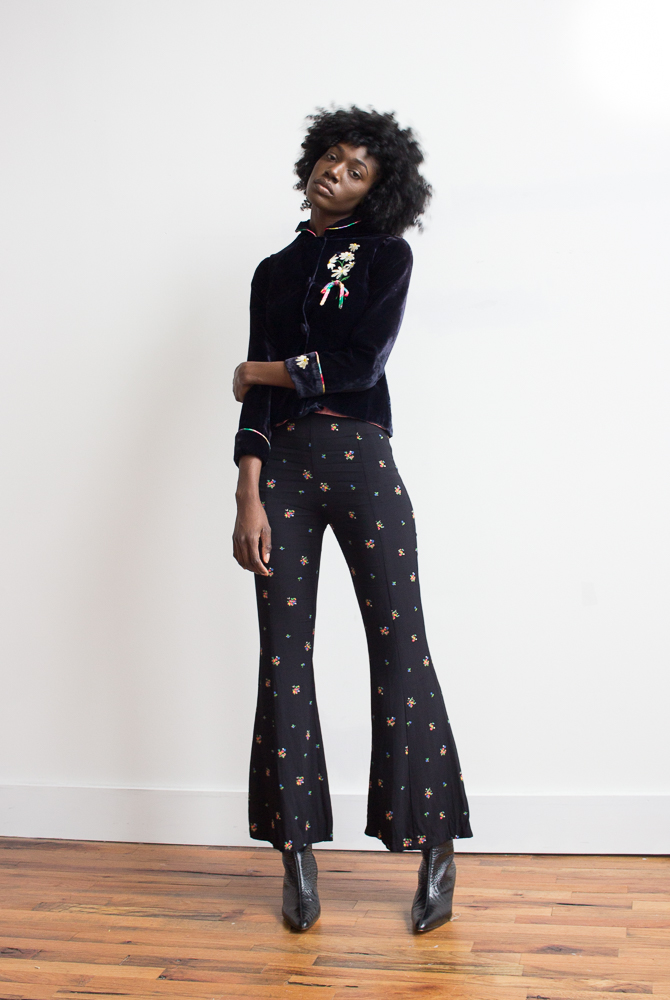 1960s "Bouncing Bertha's Banana Blanket" Velvet Jacket