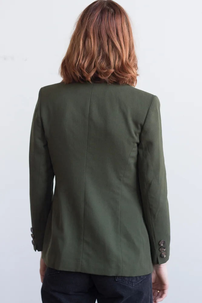 1990s Olive Double Breasted Jacket