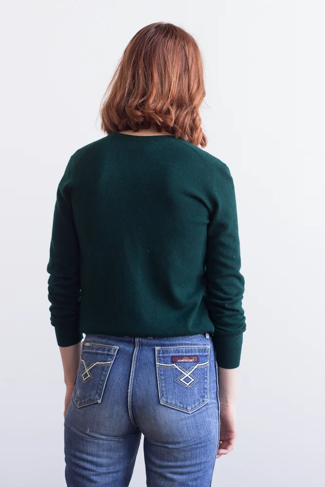 1960s Forest Green Cashmere Sweater