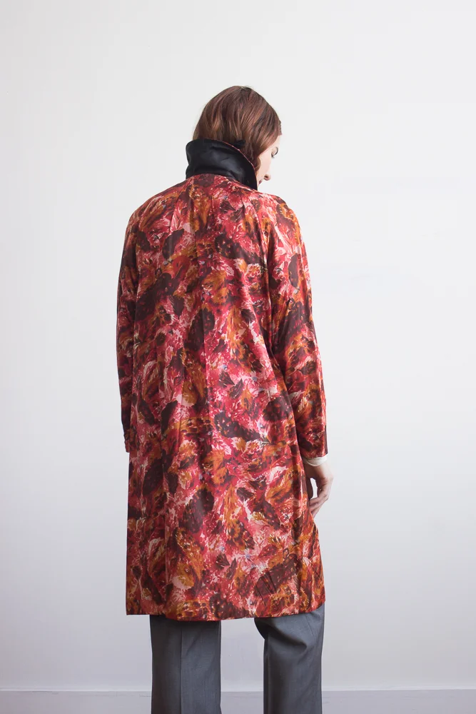 1960s Abstract Floral Reversible Jacket