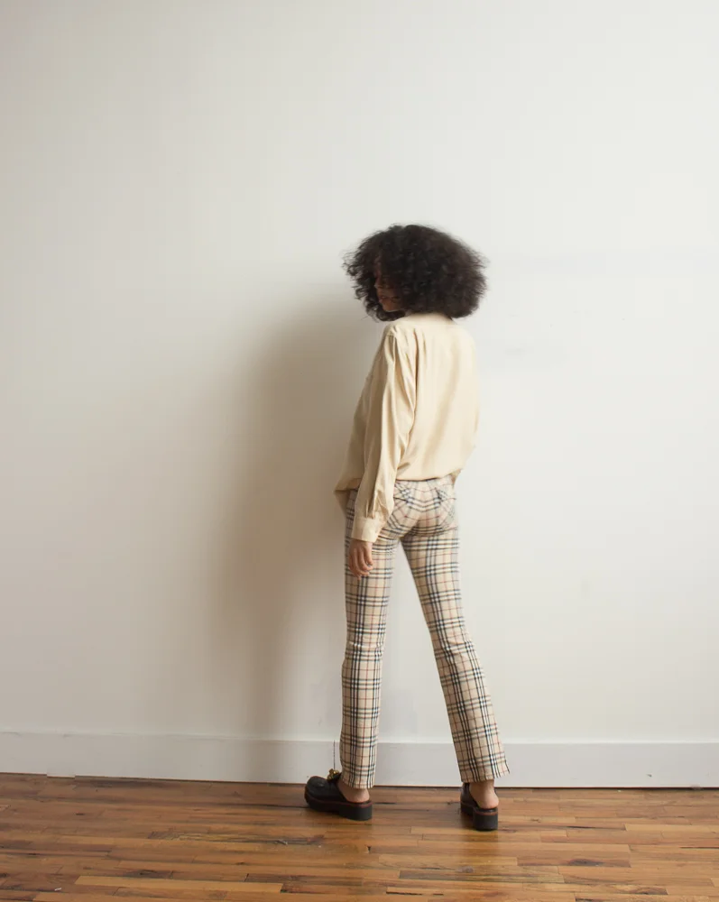 Y2K Burberry Low Rise Flares