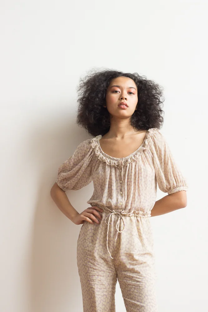 1970s Lavender Anne Klein Chiffon Set