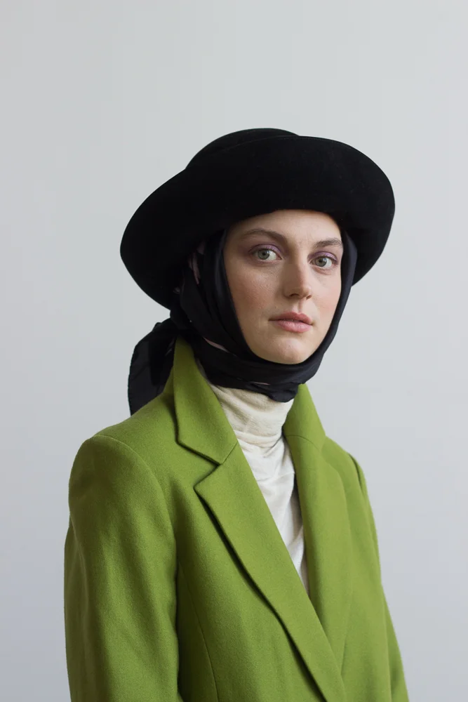 1970s Black Wool Hat