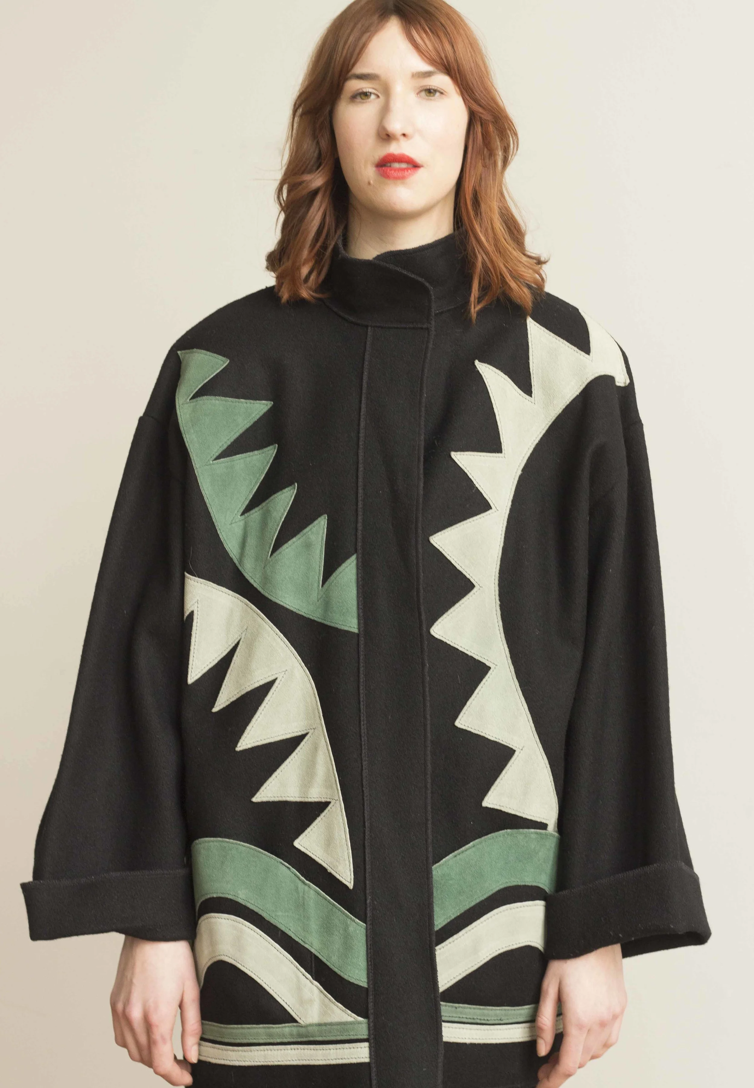 1980s Osgood Smuk Leather Appliqué Jacket