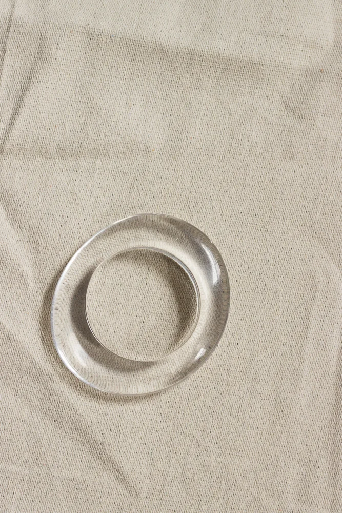 1960s Oblong Clear Lucite Bangle