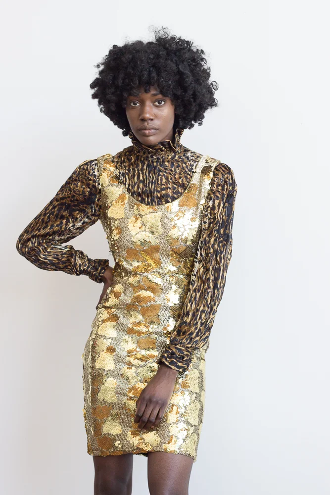 green emerald velvet dress Sequin Leopard Knit Midi Dress  Queen of Sparkles