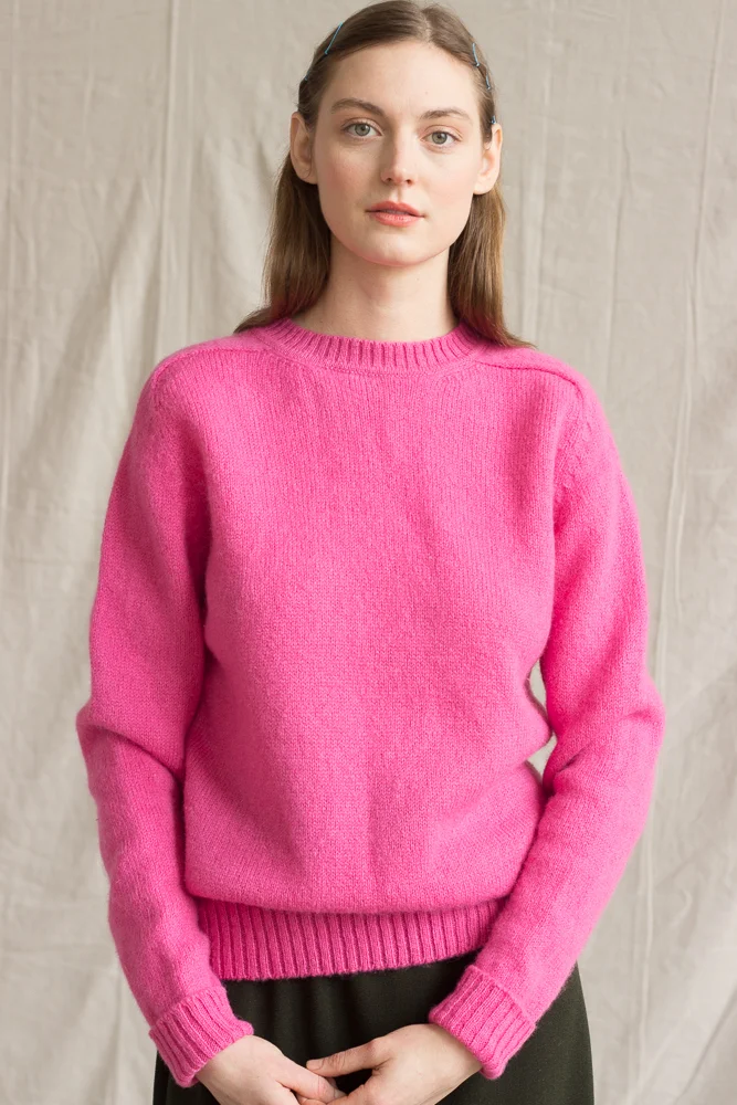 1970s Bubblegum Pink Wool Crew