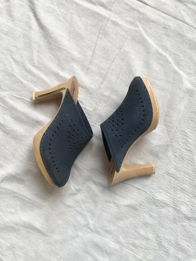 1970s Italian Nubuck Clogs