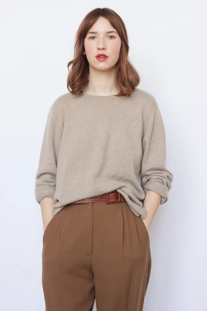 1990s Oatmeal Cashmere Sweater