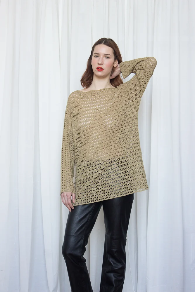 1980s Anne Klein Crocheted To