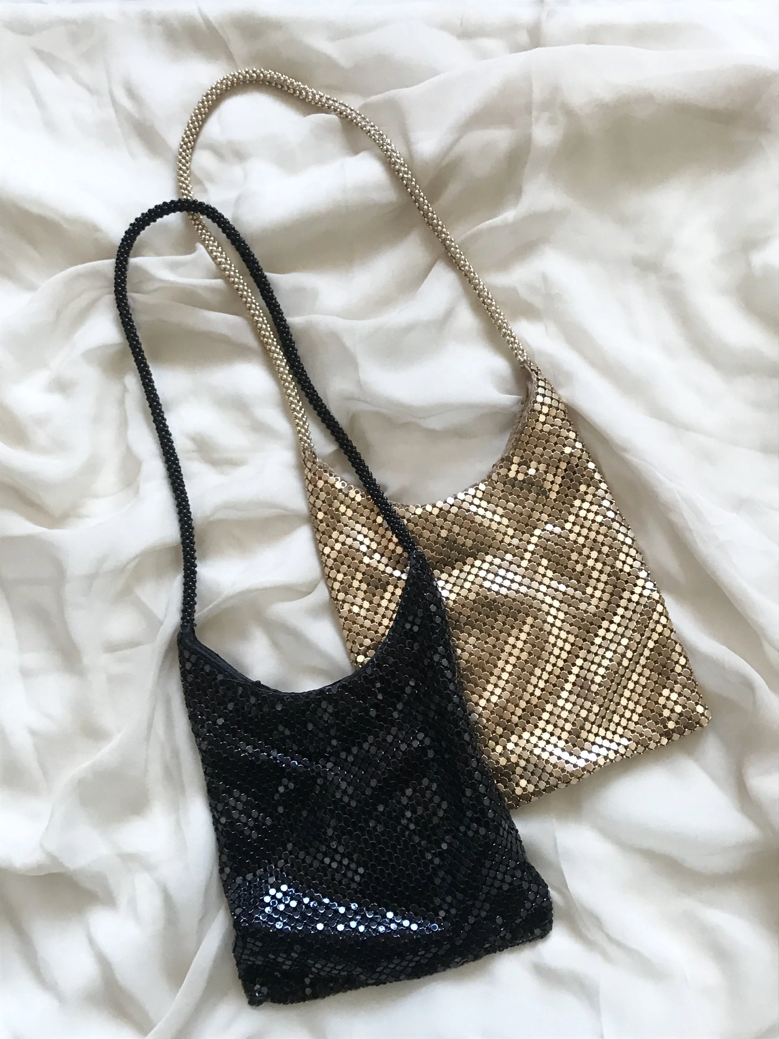 Vintage Gold Metal Mesh Mini Shoulder Bag