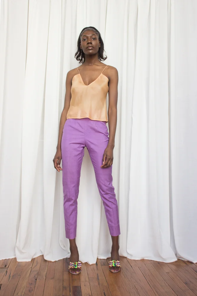 1960s Emilio Pucci Raw Silk Cigarette Pants