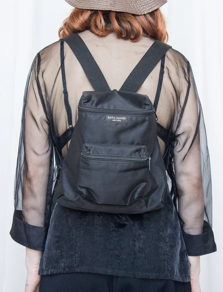 1990s Kate Spade Classic Satin Backpack — Wayward Collection display picture 1