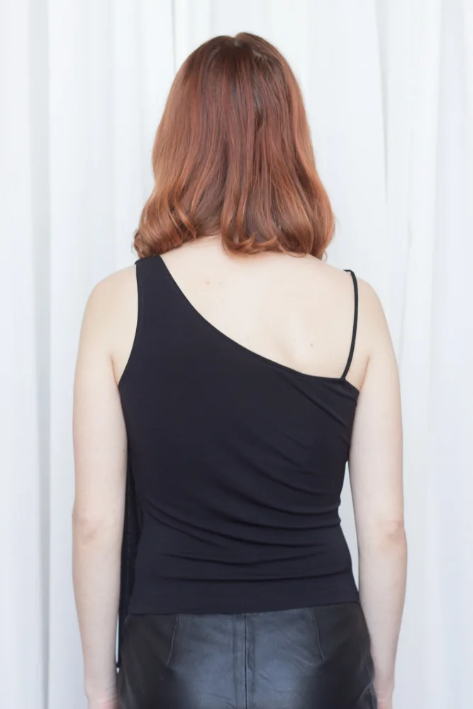 Y2K One Shoulder Jersey Top