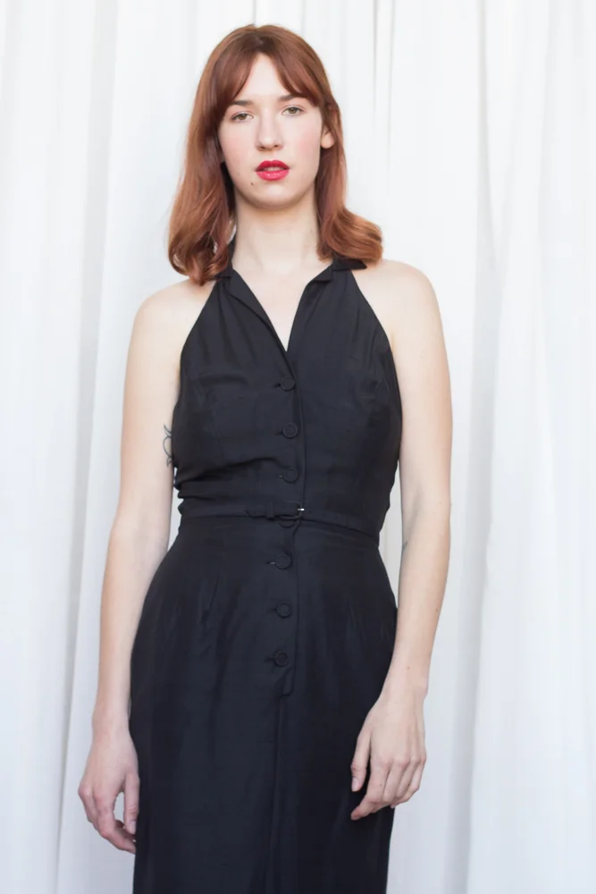 black raw silk dress Embroidered Black Raw Silk Kaftan Dress: evening Formal Gown