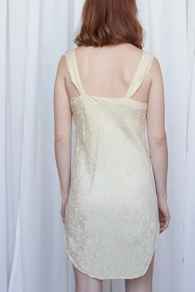 1980s Silk Jacquard Slip