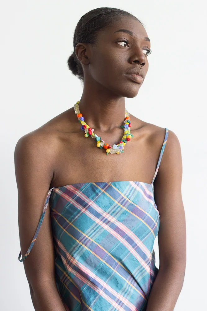 Vintage Venetian Glass Fruit Beaded Necklace