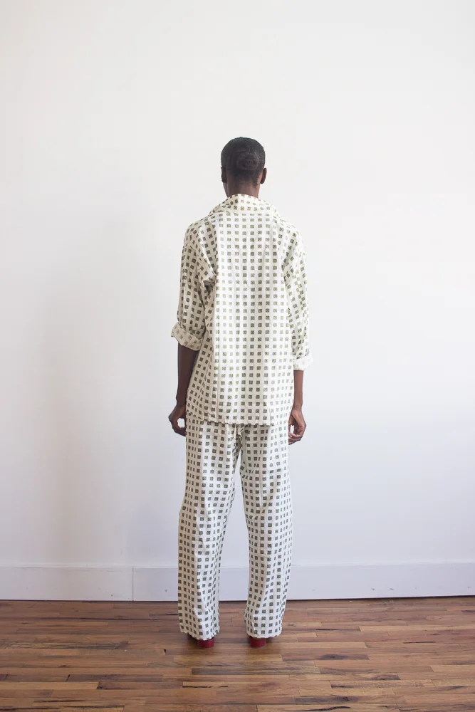 1960s Cotton Foulard Pajamas