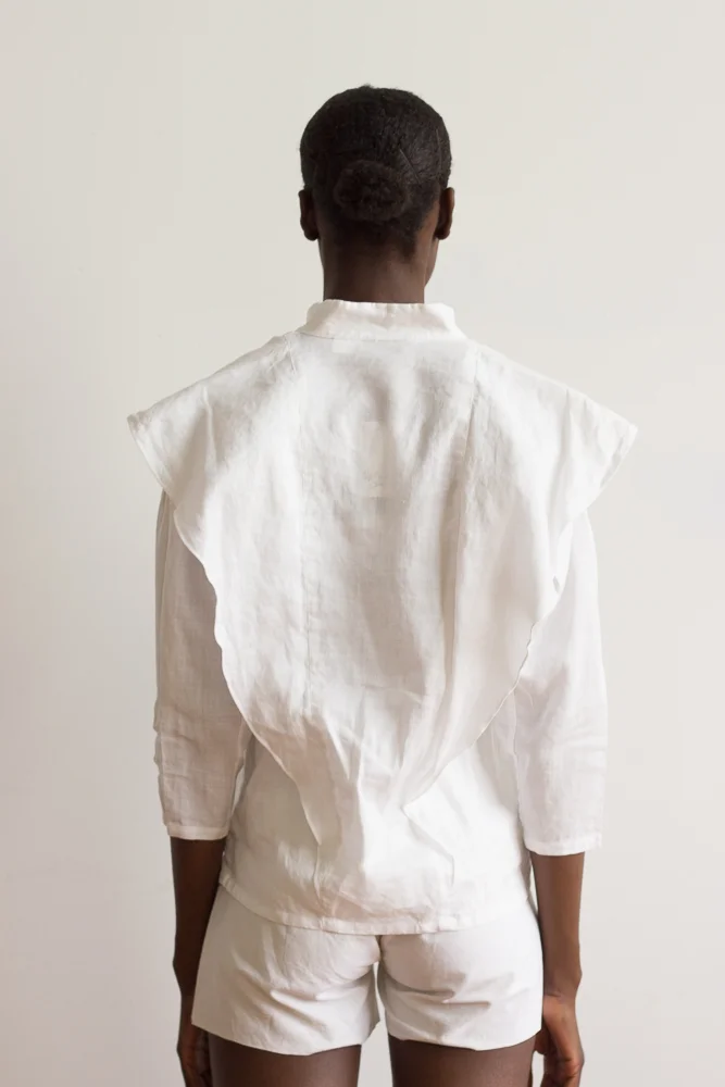 1980s Italian Linen Blouse