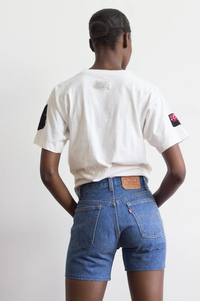 1980s Patchwork Levi's and Matching T-Shirt Set