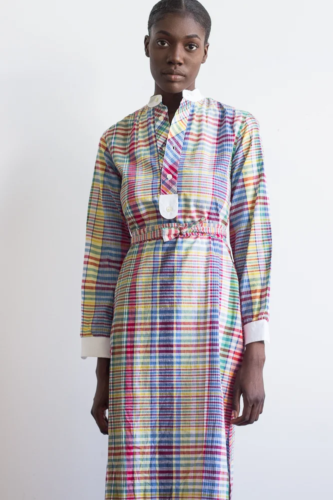 madras cotton dresses Brooks Brothers Women's Cotton Madras Maxi Shirt Dress