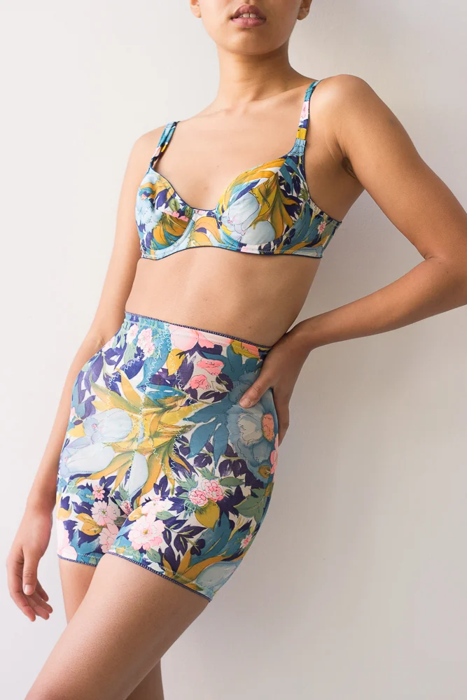 1960s Floral Under Garments Set