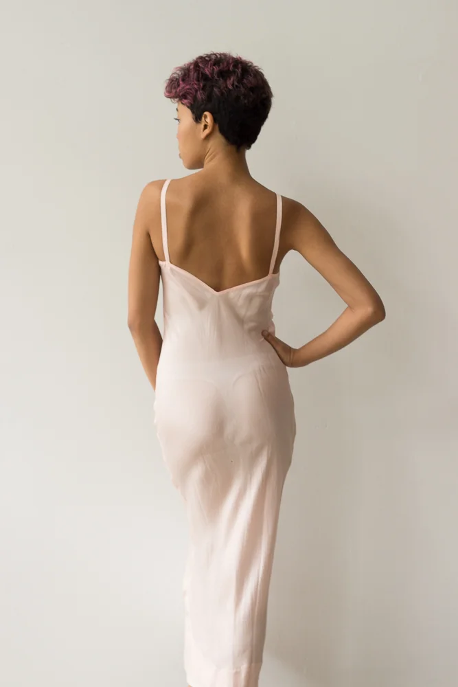 1930s Bias Cut Silk Slip