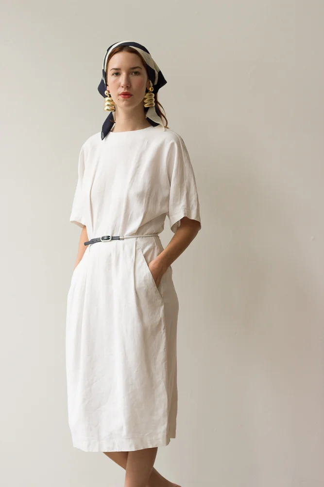 1980s Kenar Linen Dress  Wayward Collection