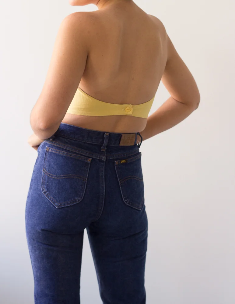 1950s Yellow Cotton Sun Top