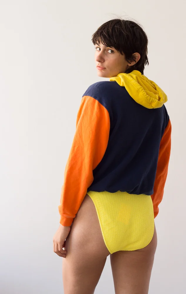 1980s Liz Claiborne Colorblock Hoodie