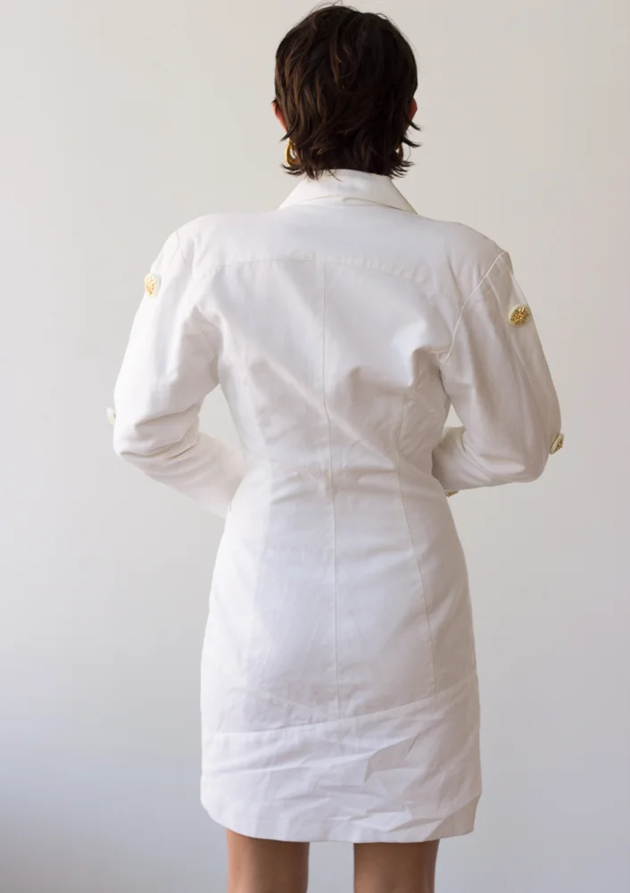 1980s Bad Gal Riri Cotton Suit Dress