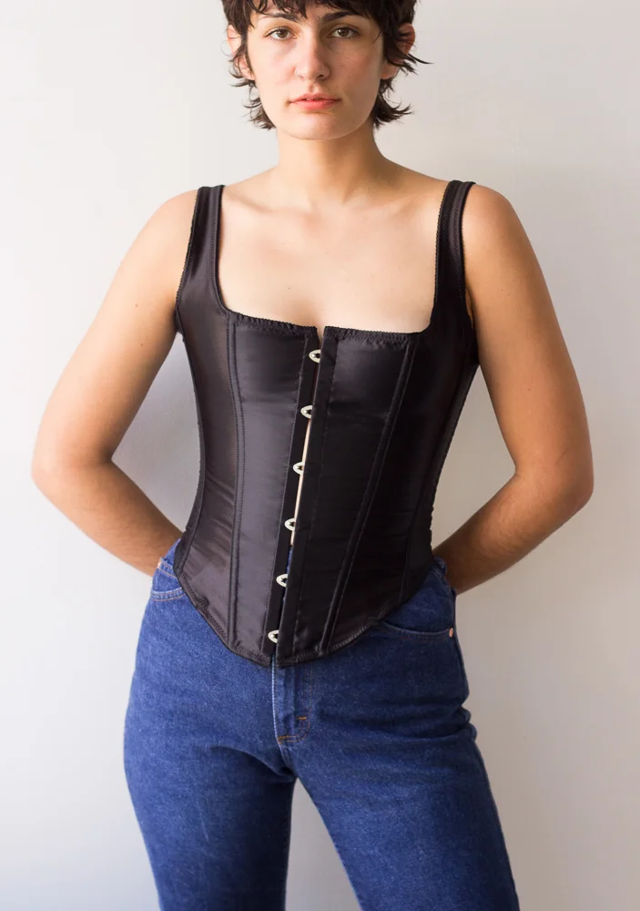 1980s Satin Corset Top