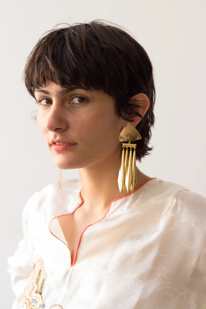 1980s Deadstock Gold Dangly Clips