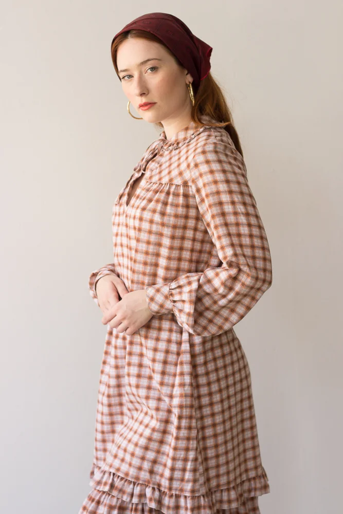 1970s Young Edwardian Plaid Tunic and Skirt