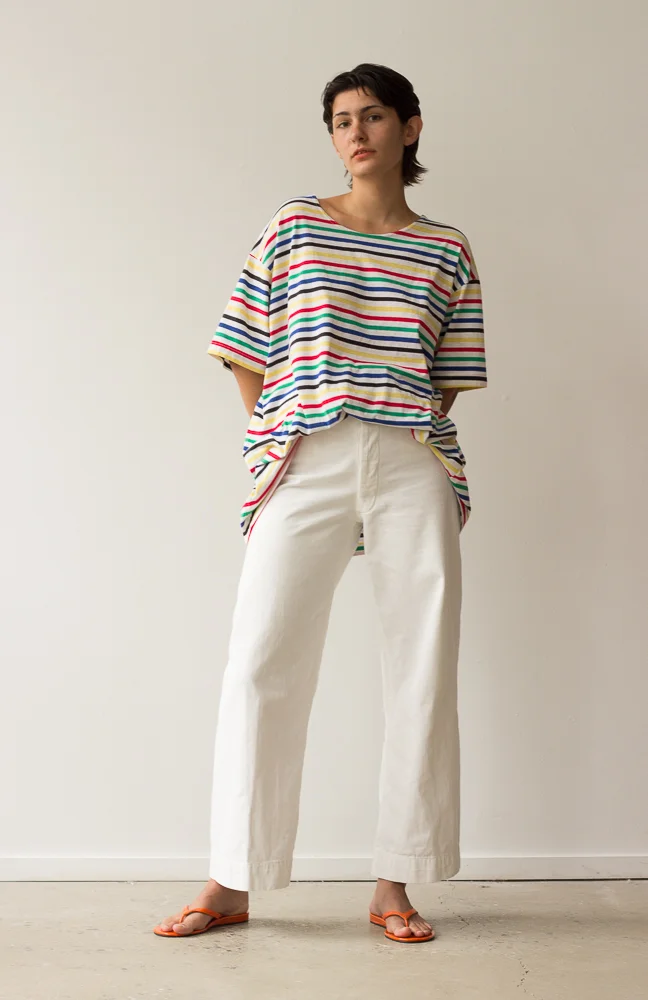 1980s Oversize Striped Jersey T-Shirt