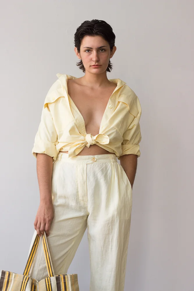 1980s Beautiful Cotton Dot Print Shirt