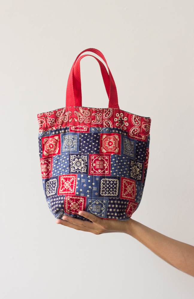 1970s Cotton Bandana Print Patchwork Bag