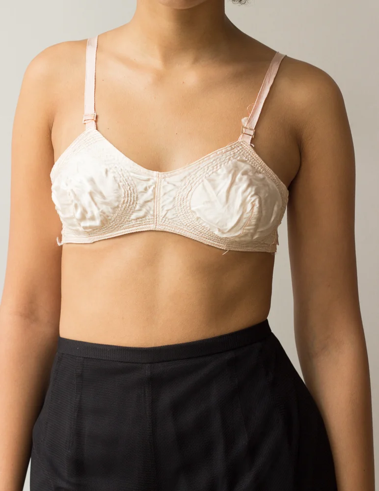 1930s Bullseye Satin Bralette