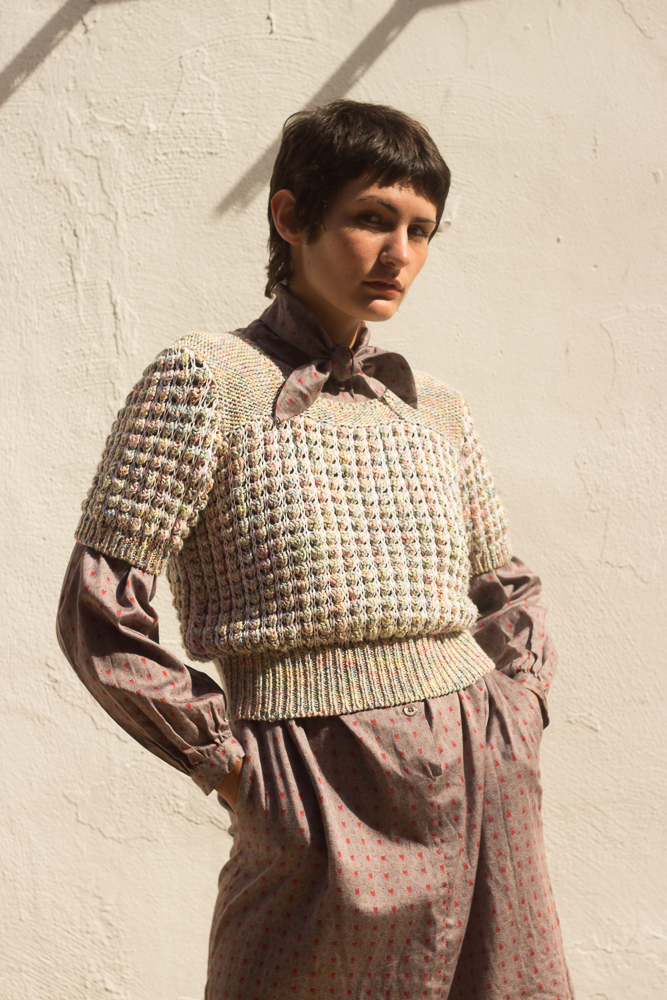 1970s Italian Popcorn Knit Sweater