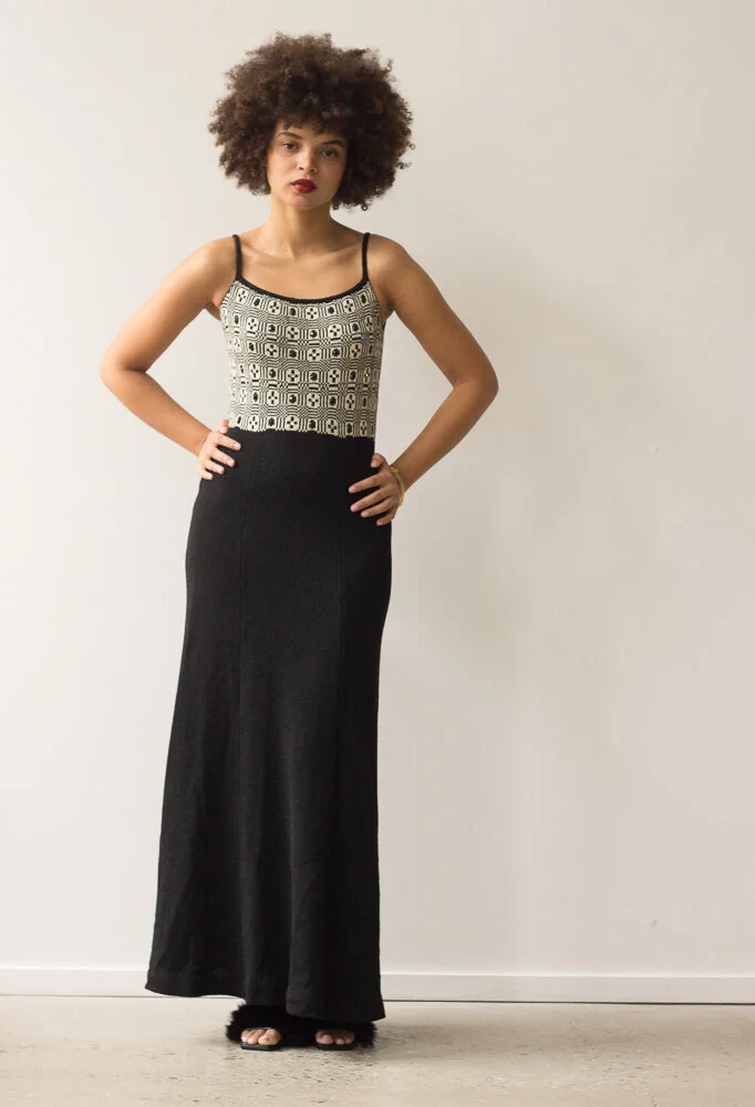 1970s Picardo Knits Spaghetti Strap Slip Dress