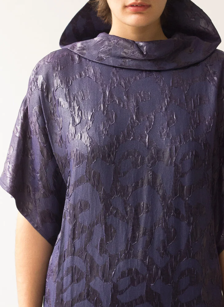 1980s Indigo Marianne Beck Vinyl Dress