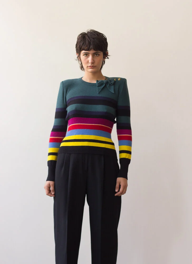 1980s Sonia Rykiel Rainbow Striped Sweater