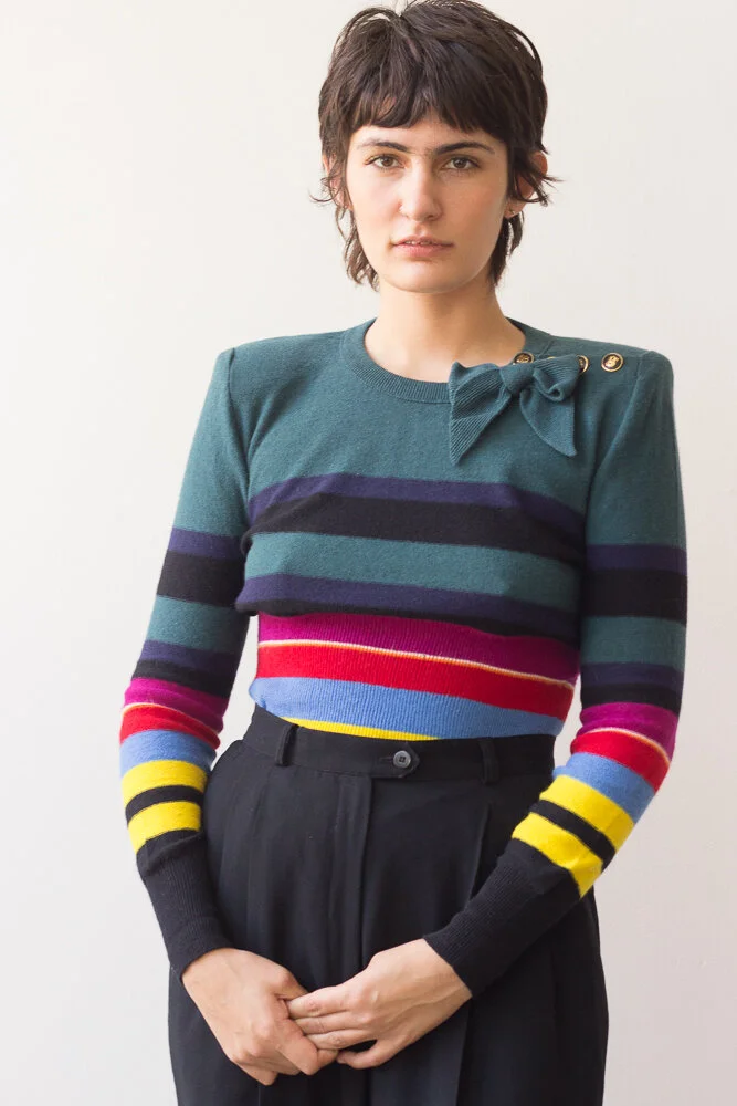1980s Sonia Rykiel Rainbow Striped Sweater — Wayward Collection