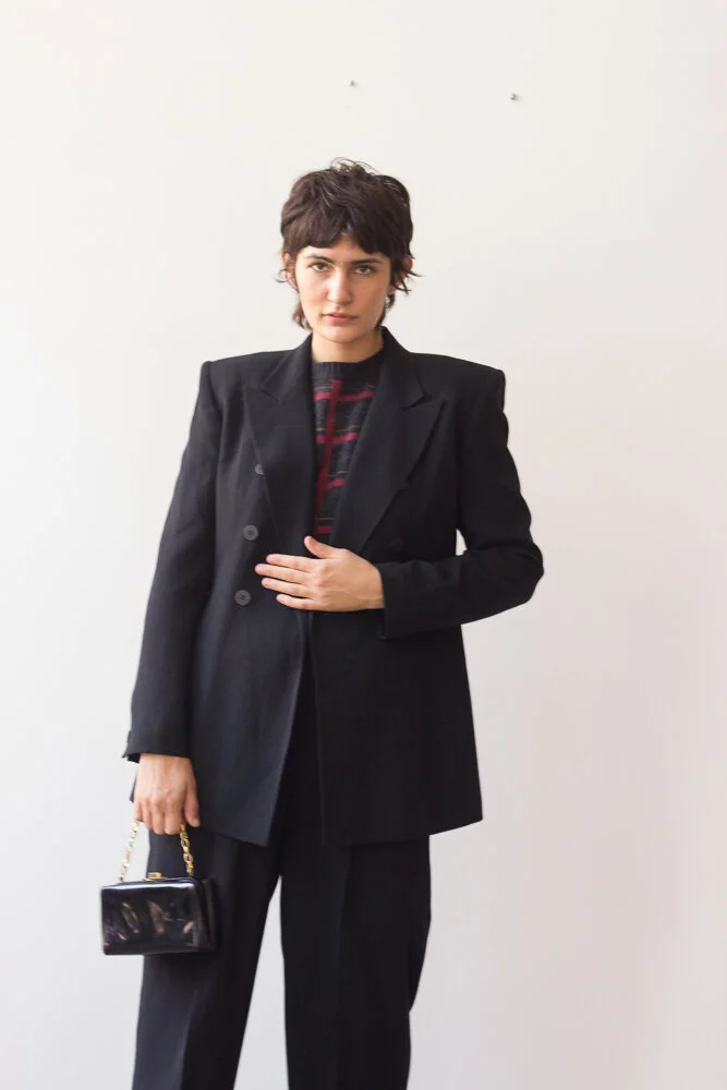 1990s Via Spiga Suede and Leather Frame Bag