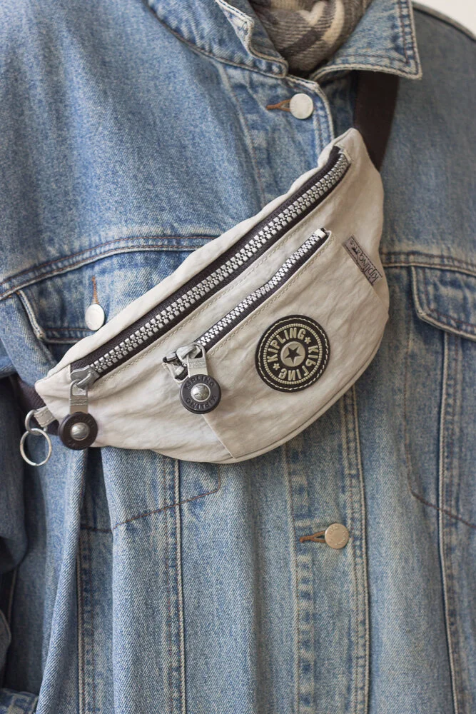 1980s Kipling Nylon Chunky Zippered Bum Bag