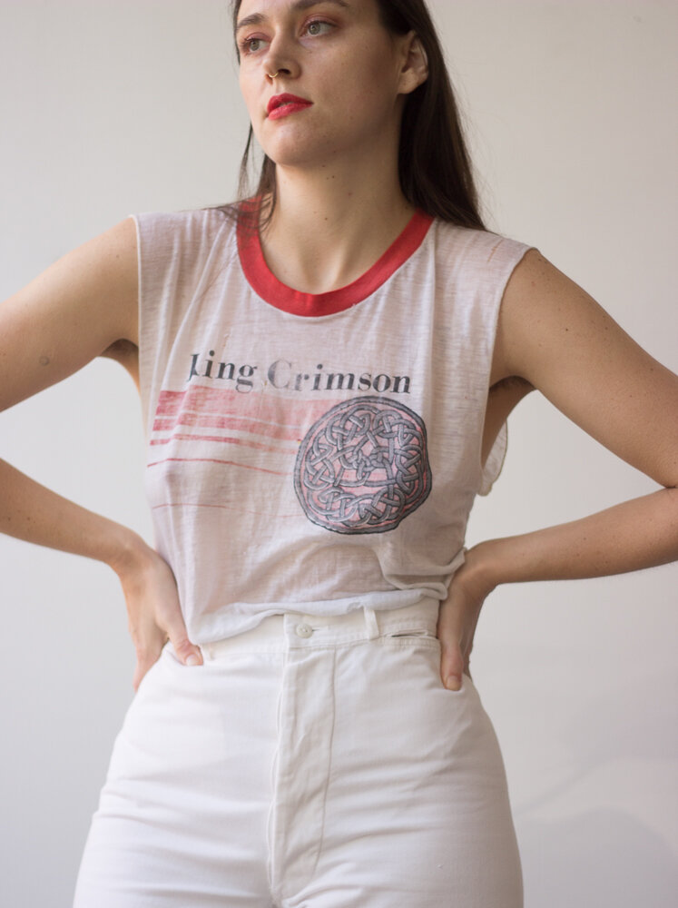 1970s King Crimson Paper Thin Cut-off Tee