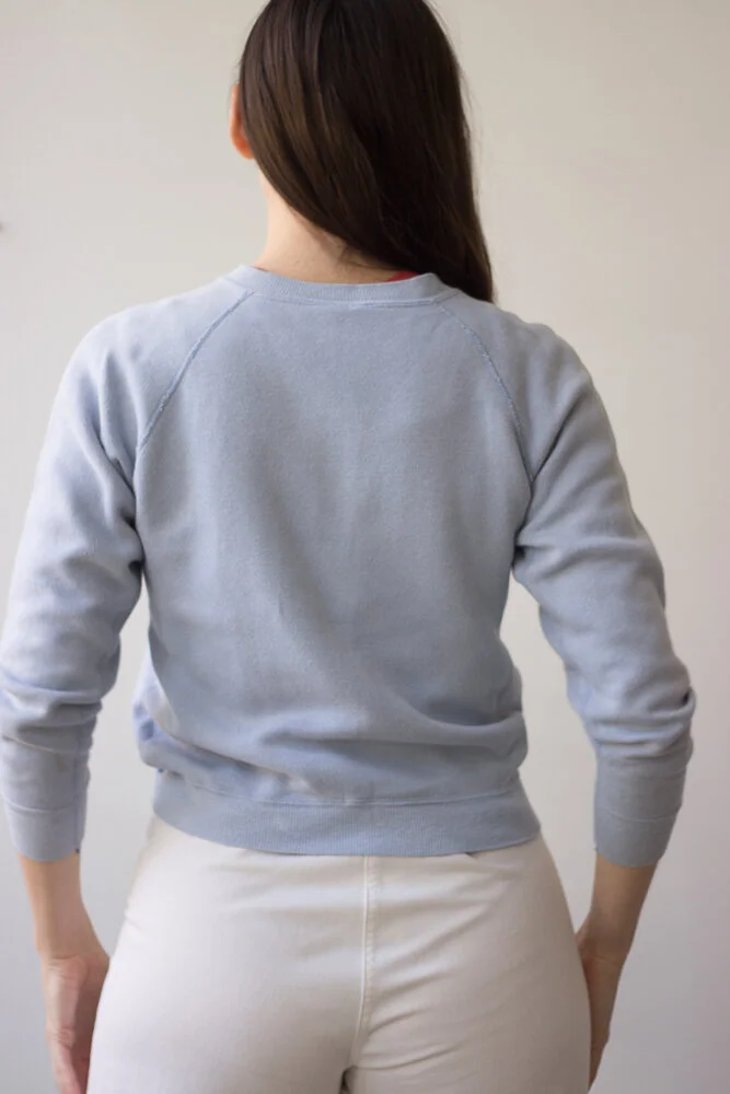 1970s Pale Blue Mickey Mouse Sweatshirt