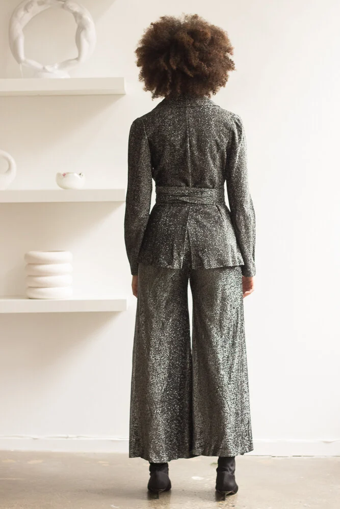 1970s Lurex Palazzo Pant Suit