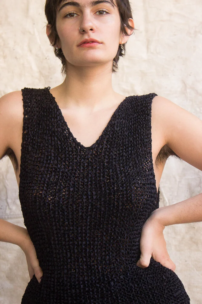 1990s Piazza Sempione Silk Crocheted Tank