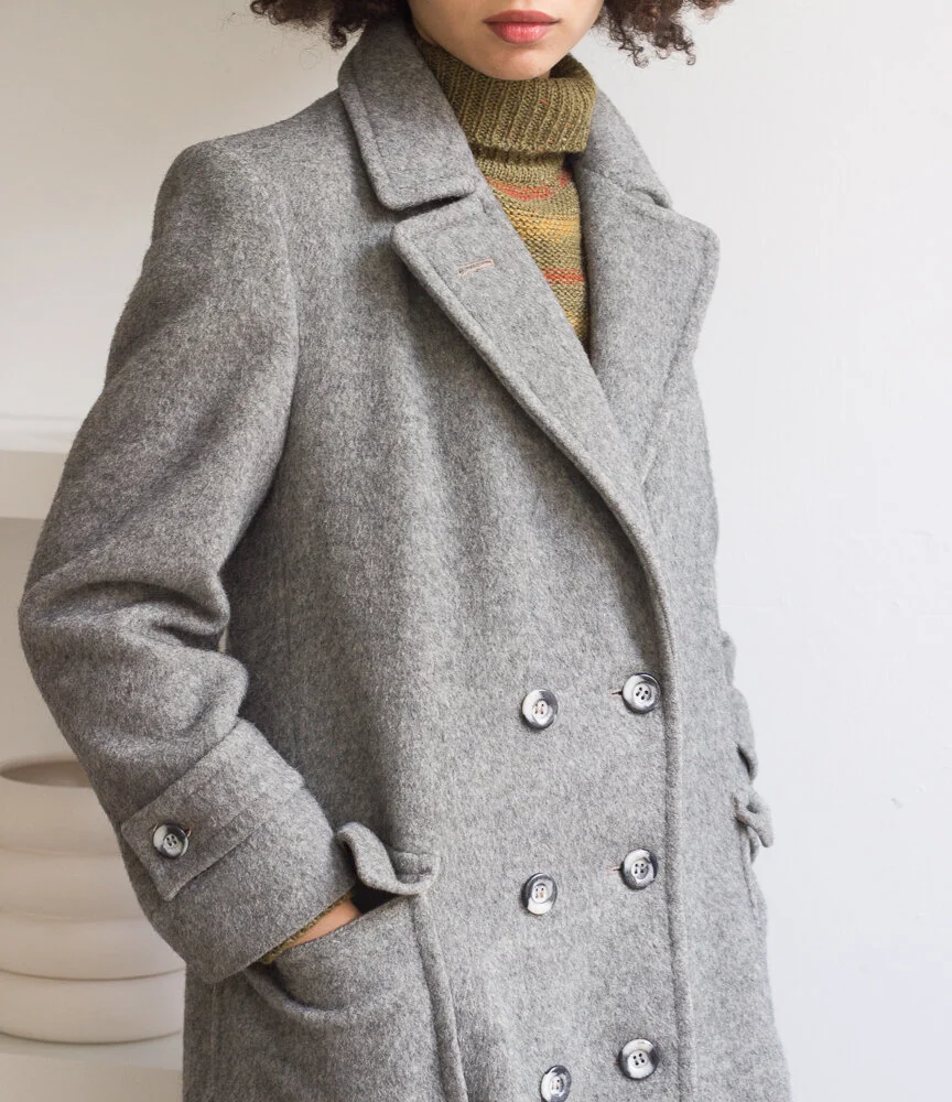 1970s Gray Stadium Cloth Car Coat